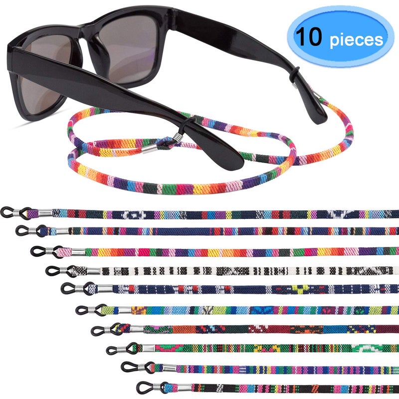 إيوني EAONE 10 قطع من حاملات نظارات العين حول الرقبة، حزام النظارات الرياضية للنظارات الشمسية وحزام النظارات للرجال والنساء والأطفال (ملون) - Image 1